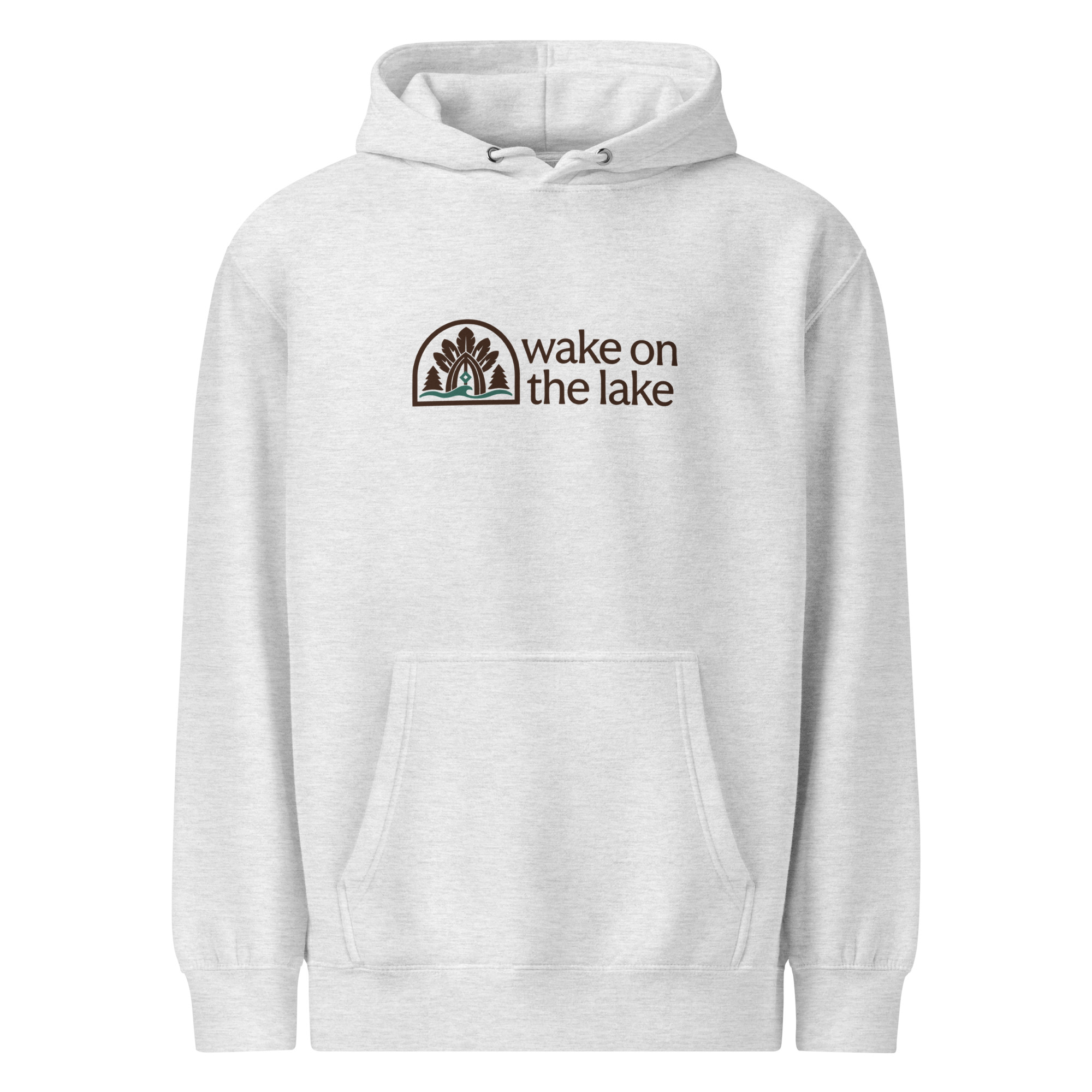 Signature Logo Midweight Hoodie – Brown & Teal - Image 2
