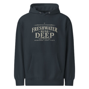 Freshwater Runs Deep Premium Midweight Hoodie-Cream Graphic