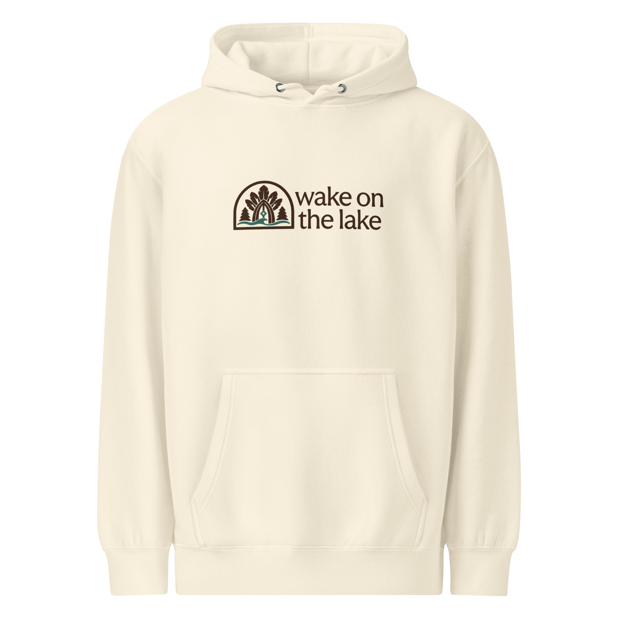 Signature Logo Midweight Hoodie – Brown & Teal - Image 3