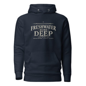 Freshwater Runs Deep Hoodie - Cream Graphic