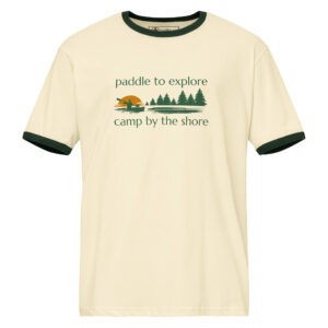 Paddle to Explore Camp by the Shore Vintage Ringer Tee